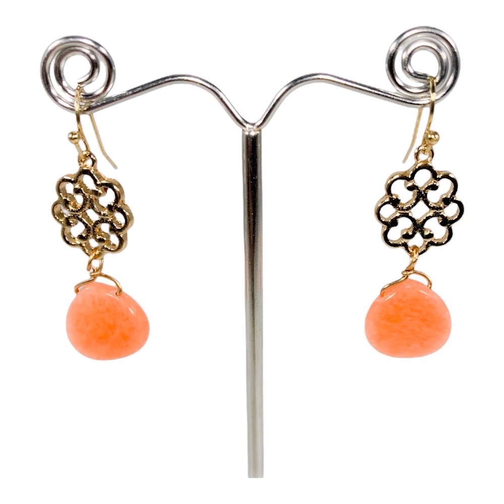 Gold Filigree Dangle Earrings